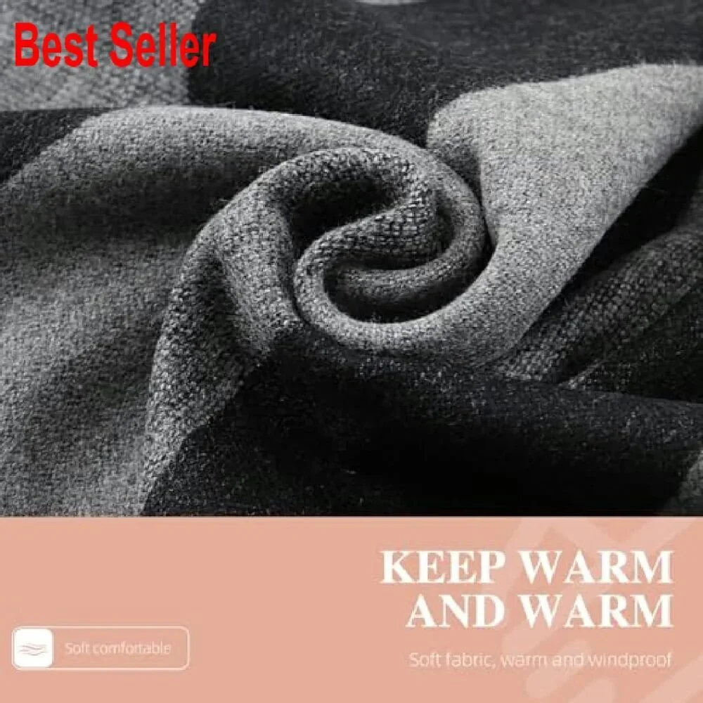 Cashmere Feel Winter Scarf Long Soft Classic Elegant Minimal Unisex
